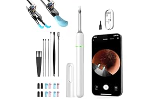 VLIKE Otoscopio, Pulisci Orecchie con Telecamera, 1920P Endoscopio per Orecchio con WIFI, 3,2mm Impermeabile Endoscopio con stuzzicadenti e pinzette, Pulizia Orecchie Otoscopio per iOS, iPad e Android