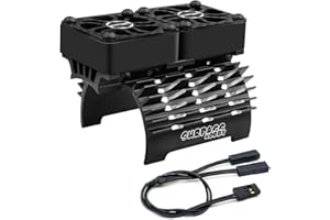 SIKKEBY Ventilador de Motor RC, Ventilador de Motor RC de 30mm con Cubierta de Metal para 4068 4274 Motor Brushless 1/8,1/7RC Motor de Coche 40-42mm