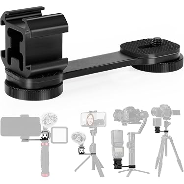 ALUMINIUM ALLIAGE 1/4 Double Pouce Vis Flash Appareil Photo Adaptateur