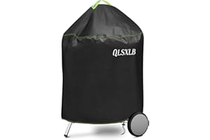 QLSXLB Wetterfest Kugelgrill Abdeckhaube, Ø77x90cm, 420D Oxford Grillabdeckung, Gasgrill Abdeckplane, Wasserdicht, Reißfest, UV, Schutz Grill vor Verblassen, Schimmel und Rost