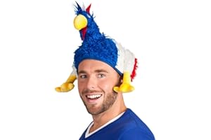 Boland 62021 - Chapeau Poule Tricolore, Bleu-Blanc-Rouge, Fan, Couvre-chef, France, Accessoire carnaval, Fête à thème, Fête à thème
