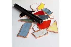 PIAOLGYI Stained Glass Copper Foiling Tool,Hand Foiler 7/32" Foil Crimper,Stained Glass Hand Foiler 7/32",Black(Don't Include Glass)