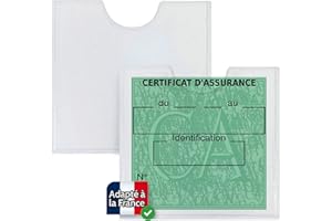 AVIDA ZEN Porta Vignette Assicurazione Auto – Set di 2 viti assicurazioni auto – Porta assicurazione auto misura standard francese – Accessorio per auto interno indispensabile. (2 sacchetti)