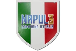 LOVE PRINT Scudetto Napoli Campione D'ITALIA Napul3' Materiale Forex 5mm Misura 35X30 CM Con Fori per appendino.