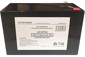 ULTRA MAX ULTRAMAX 12V 7AH Li-Ion BATTERY | Stairlift | Bait Boat | Pigeon Magnet