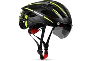 Shinmax Casco Bicicleta Adulto Casco Bici con USB Luz Pegatina Luminosa Certificado CE Casco Bicicleta Mujer Hombre con Visera Magnética Casco MTB Casco Bici para Montaña Ciclismo Carretera 57-62 cm