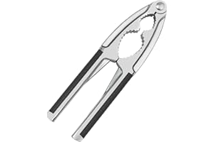 YMHPRIDE Nut Crackers Walnut Cracker Heavy Duty Shell Cracker Seafood Cracker Walnut Opener Tool with Non-Slip Handle(Black)