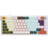 Coverzone &Uuml;&ccedil;l&uuml; Mod Membran Gaming Klavye,%75 D&uuml;zen, 4000mAh Batarya, RGB 14 Efekt, TFT Ekran, Type-C, Bluetooth 2.4G, Su Ge&ccedil;i