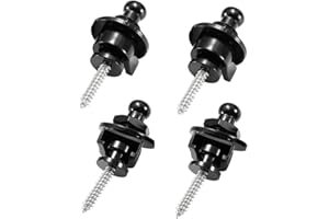 Gasea 4pcs Guitar Strap Locks and Buttons Quick Release Security Straplocks for Electric Acoustic Guitar Replacement