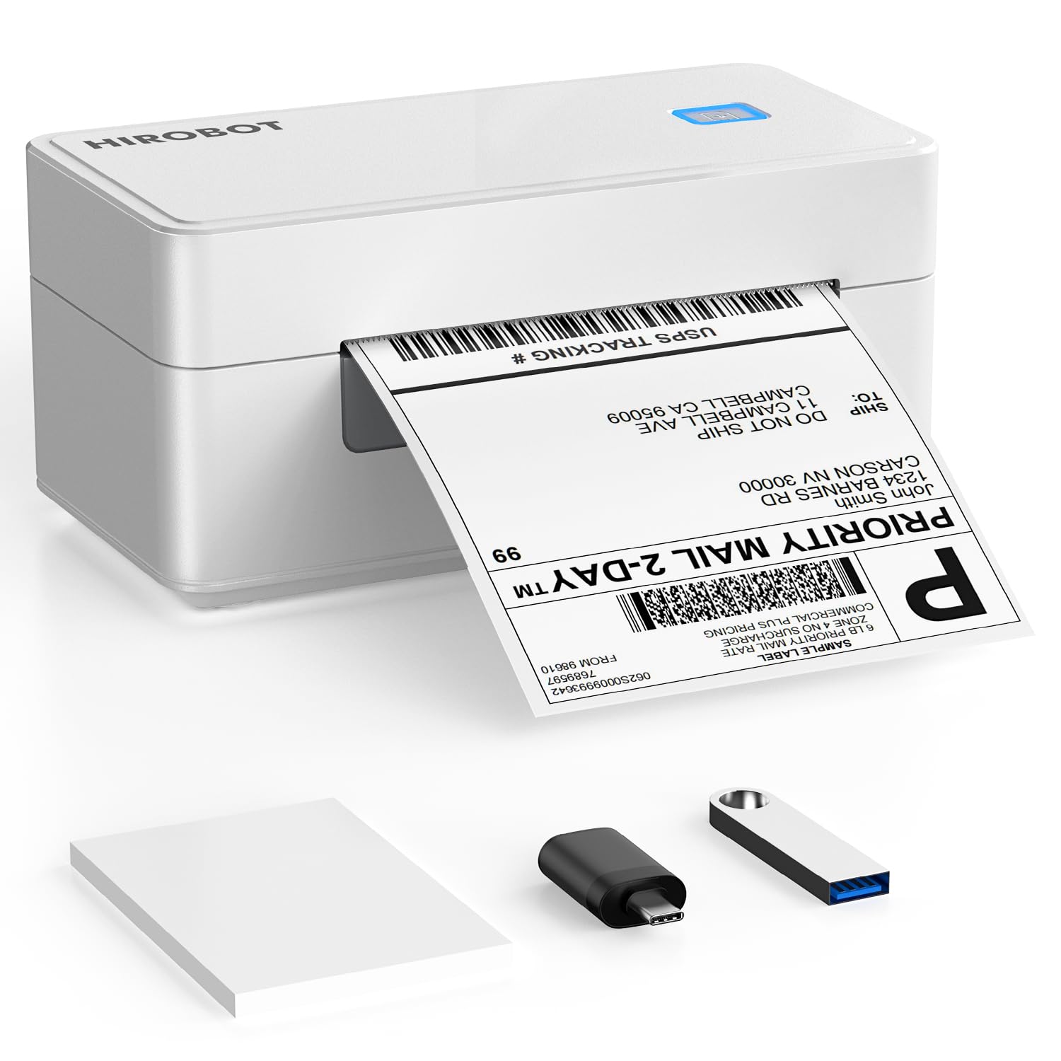 HIROBOT 2024 Newest Thermal Label Printer | 203 DPI Barcode Label Printer | 4×6