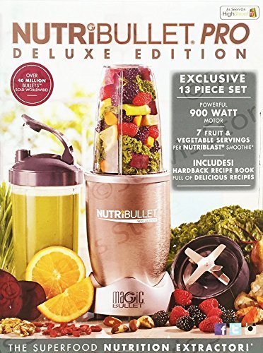 NUTRiBULLET Pro Deluxe Edition 900W 13-teiliges Set Mixer