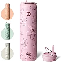 BOTTLE BOTTLE Borraccia Termica In Acciaio Inox 680ml - Doppia Parete Sottovuoto, Con Cannuccia E Manico, Mantiene Freddo 24h/Caldo 12h, Senza BPA, A Prova Di Perdite