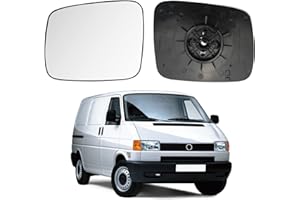 SOEKODU Spiegelglas Ersatz für VW T4 1990-2004, Außenspiegel Glas Asphärisch, Außenspiegel Verstellbar Geeignet Keine Heizfunktion, Umkehrlinse Rückfahrglas Spiegel (Links)