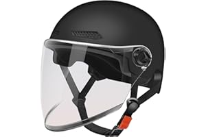 JAMGEERY Casco Monopattino Elettrico, Casco Bicicletta Elettrico Con Visier Semicaschi Leggero Caschi Da Bici Per Uomini E Donne Adulti, 27x22x15cm