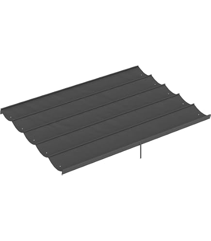 Telo Di Ricambio Per Gazebo 3x4 M Modello Onda – Copertura In Poliestere 180 Gr/m², UPF30+, Idrorepellente E Resistente, Peso 3 Kg