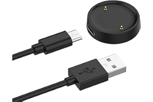 Ermorgen USB C Charger Compatible with Amazfit Active 2 / Amazfit Bip 6 100 cm Charging Cable Replacement for Charging Station for Amazfit Active2, bip6 - Black