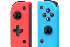 Vinkarpe Mando para Switch, L/R Mandos Inalámbrico Compatible con Switch/OLED/Lite con Doble Vibración, Gyro Axis, Captura de Pantalla, Función de Activación