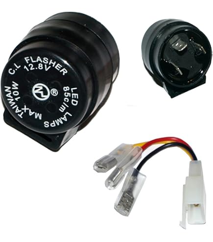 Relais Clignotant Moto 3 Broches - Pour GY6 50-250cc Scooters, ATV - Plastique Haute Qualité - Installation Directe