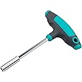 wolfcraft T-Hand Screwdriver with Bit Socket I 1235000 I for Optimal Force Transmission