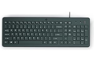 HP 150 Tastiera Cablata, Connessione con Cavo USB-A con la Lunghezza di 1 m, 12 Tasti Programmabili, Tastiera Qwerty, Layout Italiano, Compatibile con Windows 10 e 11, Nera