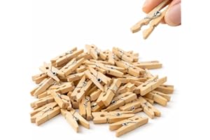 TK GRUPPE TIMO KLINGLER 100x Mini clip - Dimensioni 25 mm Mini clip in vero legno (100x)