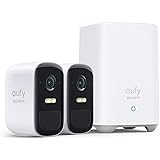 eufy Security Zestaw 2 kamer eufyCam 2C Pro Kamera bezpieczeństwa na zewnątrz, bezprzewodowa, rozdzielczość 2K, 180-dniowa ży