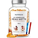 Peau Nette | Zinc Gluconate Bio-Actif + Huile de Chia et Coriandre Brevetée | Cible Imperfections et Acné | Complément Alimen