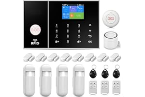 LWOHSI Sistema di allarme di sicurezza domestica 4G, kit di allarme per casa intelligente con allarme APP per telefono, funziona con Alexa e Google per la casa, l'appartamento