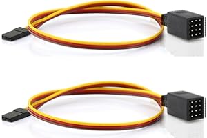 Chanmoo RC JR Style Servo Splitter 1 Male to 2/3/4/5/6 Female Y Harness Leads Y Splitter Cable Lead Wire 350mm for RC Cars Airplane Drone Receiver Servo ESC Cable Servo Fan 2Pcs (1 Male to 4Female)