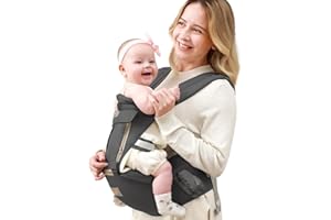 GROWNSY Baby Carrier,Baby Sling, 6 in1Baby Carriers from Newborn, Ergonomic Baby Sling with 6 Carrying Positions for Infants and Toddlers of 3-30 kg (Dark Grey)