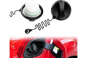 DGHOME Fuel Tank Cap Fits For Ford Fiesta MK5 2001-2008, Fuel Cap Rotatable Lanyard with Rubber Seal 1580852 7S619030CB 7S61-9030-CB E1F1-9030-AA Diesel Fuel Tank Filler Cap