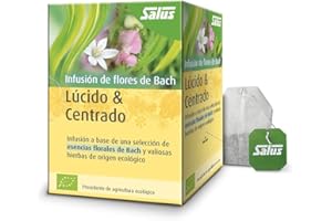 Salus - Infusión de Flores de Bach - Lúcido & Centrado - 15 Sobres - Afronta el Día con Más Facilidad - Elaborada a Base de una Selección de Esencias Florales y Valiosas Hierbas