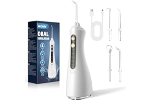 Vexloria Water Flosser for Teeth – 5 Modes Water Flossers for Teeth Cordless with 320ML Tank, Rechargeable Electric Pick, Ideal Water Flossers for Teeth, Travel, for Oral Cleaning - White