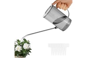 AOOSU Watering Can, 35oz 1L Small Watering Can, Plastic Plant Mini Waterings Cans With Scale, Plant Flower Long Spout Sprinkling Pot for Home Use Bonsai Indoors Outdoor Garden Succulents (Gray)