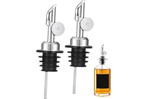 AONAYO 2 Stück Öl Ausgießer,Ausgießer Flaschenausgießer,Ausgießer Für Ölflaschen,Flaschen Ausgießer,Olivenöl Ausgießer,Klappe Ausgießer Und Hält Ihr Olivenöl Frisch Für Verhindert Auslaufen Und Verschwendung