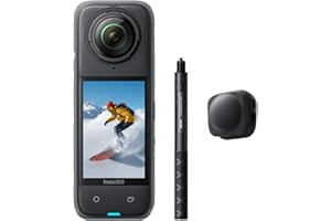 Insta360 X4 Pack Snowboard - Caméra d'action 360 8K étanche, vidéo Grand Angle 4K, Perche à Selfie Invisible, protège-objectifs Amovibles, 135 Min d'autonomie, édition IA, stabilisation, pour Sport