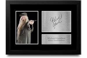 HWC Trading FR A4 Michael Gambon Harry Potter Albus Dumbledore Cadeaux Imprimé Signé Autographe Photo pour les fans de cinéma - A4 Encadré