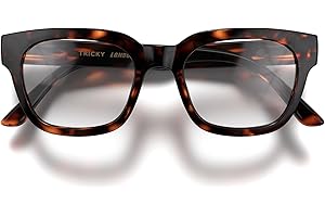 LONDON MOLE® Tricky reading glasses | Cool square/rectangular/trapezoidal shaped readers | Men’s Women’s Unisex | Spring hinges