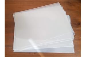 IDEAL STENCILS A4 X 10 Stencil Sheets 125 Micron Mylar Thin Clear Reusable Stencil Craft Art