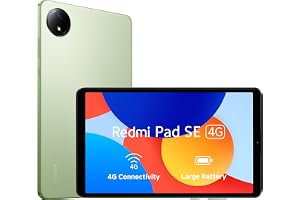 Redmi Pad SE 4G|WiFi Mediatek Helio G55|8.7-Inc Display|6650Mah Battery|90Hz Smooth Refresh Rate|4GB,128GB|1340 X 800 Display|1 Billion Colours|Dolby Atmos|Dual Speakers|Forest Green