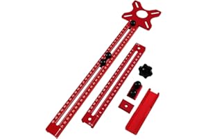 Aurelicxy Support de Rainure de Fraisage, Gabarit de Coupe Circulaire de Routeur de Rayon de 9 à 61 Cm, Gabarit de Quincaillerie D'Armoire en Aluminium pour le Travail Du Bois