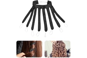 FURREN Octopus Heatless Lockenwickler Oktopus Heatless Curls Octopus Hair Curler Heatless Curlers Headband Lockenwickler für Die Nacht Hitzefreie Locken Ohne Hitze für Lange Haare-Schwarz