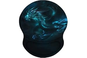 ‎AOKSUNOVA AOKSUNOVA Ergonomiczna podkładka pod mysz z poduszką żelową, podkładka pod mysz z żelową podkładką pod nadgarstek, motyw smoka,