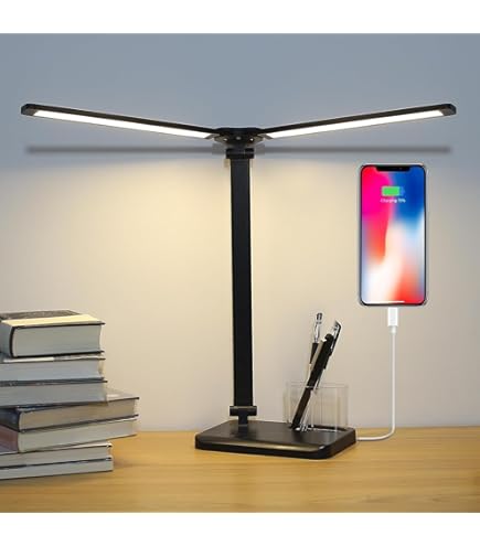 Lampada Da Scrivania LED Dimmerabile A Doppia Testa, 24W - Foto 9