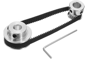 QUARKZMAN GT-2 synkronhjul 20&40 tänder 8 mm hål, aluminiumlegering tandremskiva med 1 st längd 200 mm bredd 6 mm rem för 3D