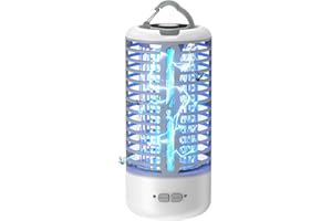 Anysun Lampada Antizanzare Elettrica 3000V con Luce LED, Zanzariera Impermeabile IPX4, Uccide Zanzare e Insetti Volanti, Ideale per Casa, Giardino, Patio, Cortile e Campeggio (Grigio)