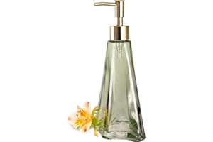 EMPO Elegancki szklany dozownik mydła, butelka na mydło w płynie, środek dezynfekujący, szampon, z pompką, rustykalny wystrój wiejskiego domu, dozownik mydła do rąk, akcesoria łazienkowe,