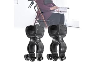 CHOYTONG Supporto per bastone da passeggio in metallo per scooter e sedie elettriche, accessorio di supporto per sedia a rotelle, deambulatore