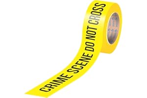 SINGHAL Crime Scene Do Not Cross Caution Tape - 3 Inch x 1000 Feet - High Visibility Bright Yellow Tape with Bold Black Print - Waterproof Hazard Tape for Safety and Halloween Decor