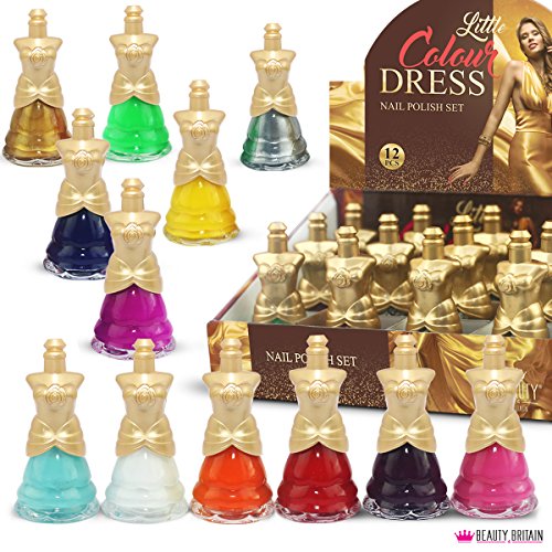 Glitter de Uñas con Forma de Vestido 24 diferentes colores mejor regalo Reino Unido Vendedor